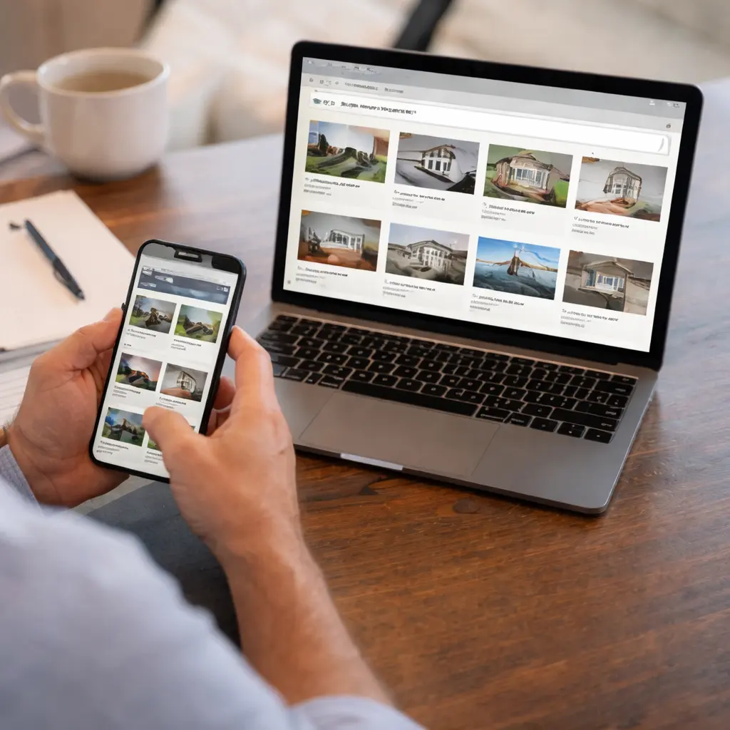 Browsing real estate listings online