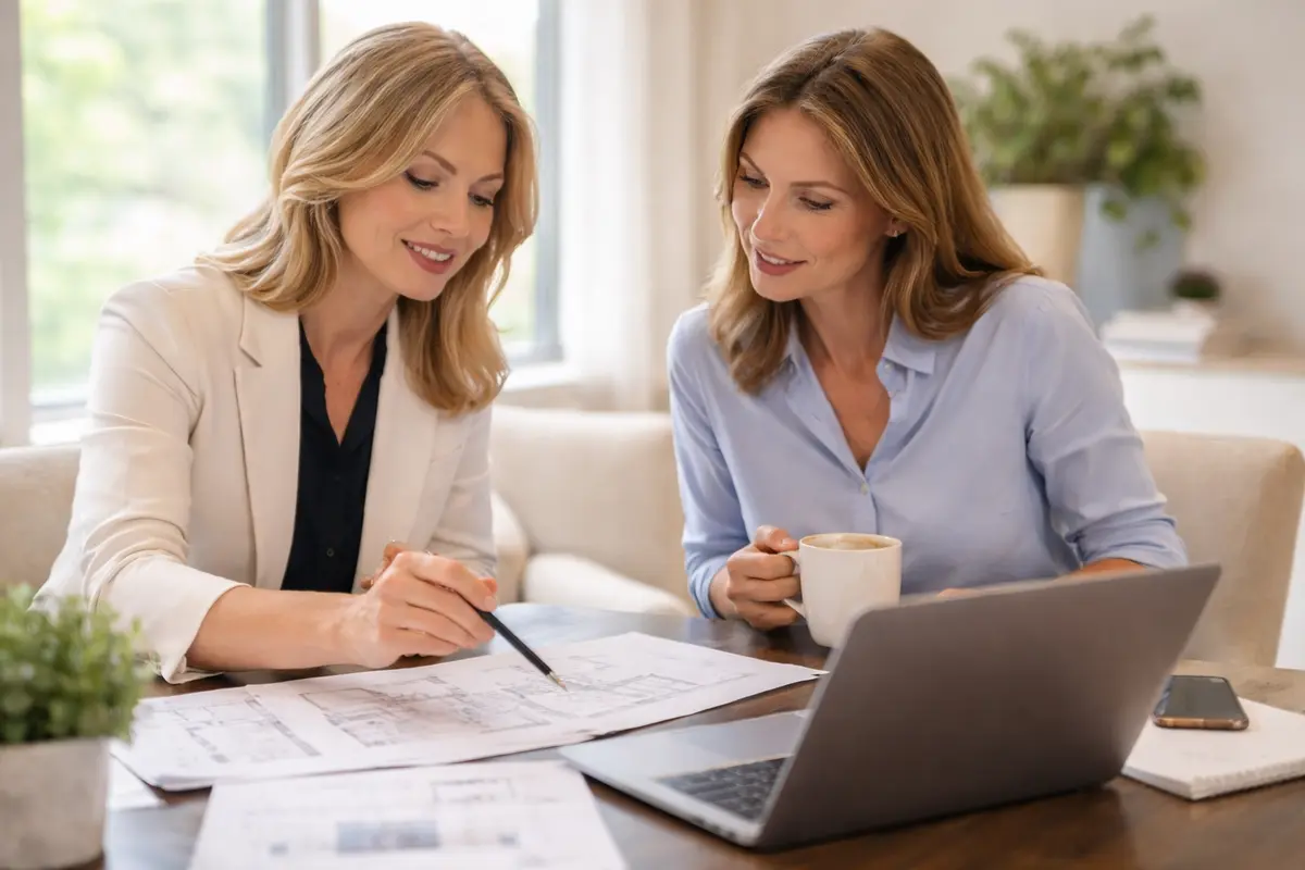 Collaborative discussion in a modern office