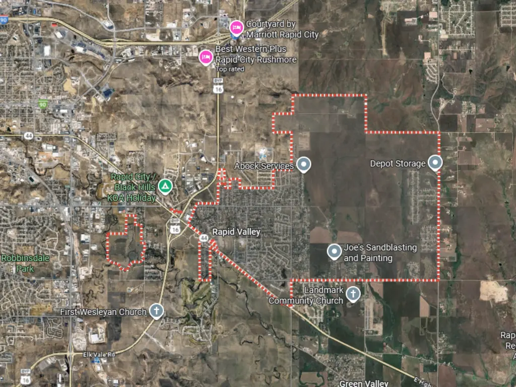Map of Rapid Valley