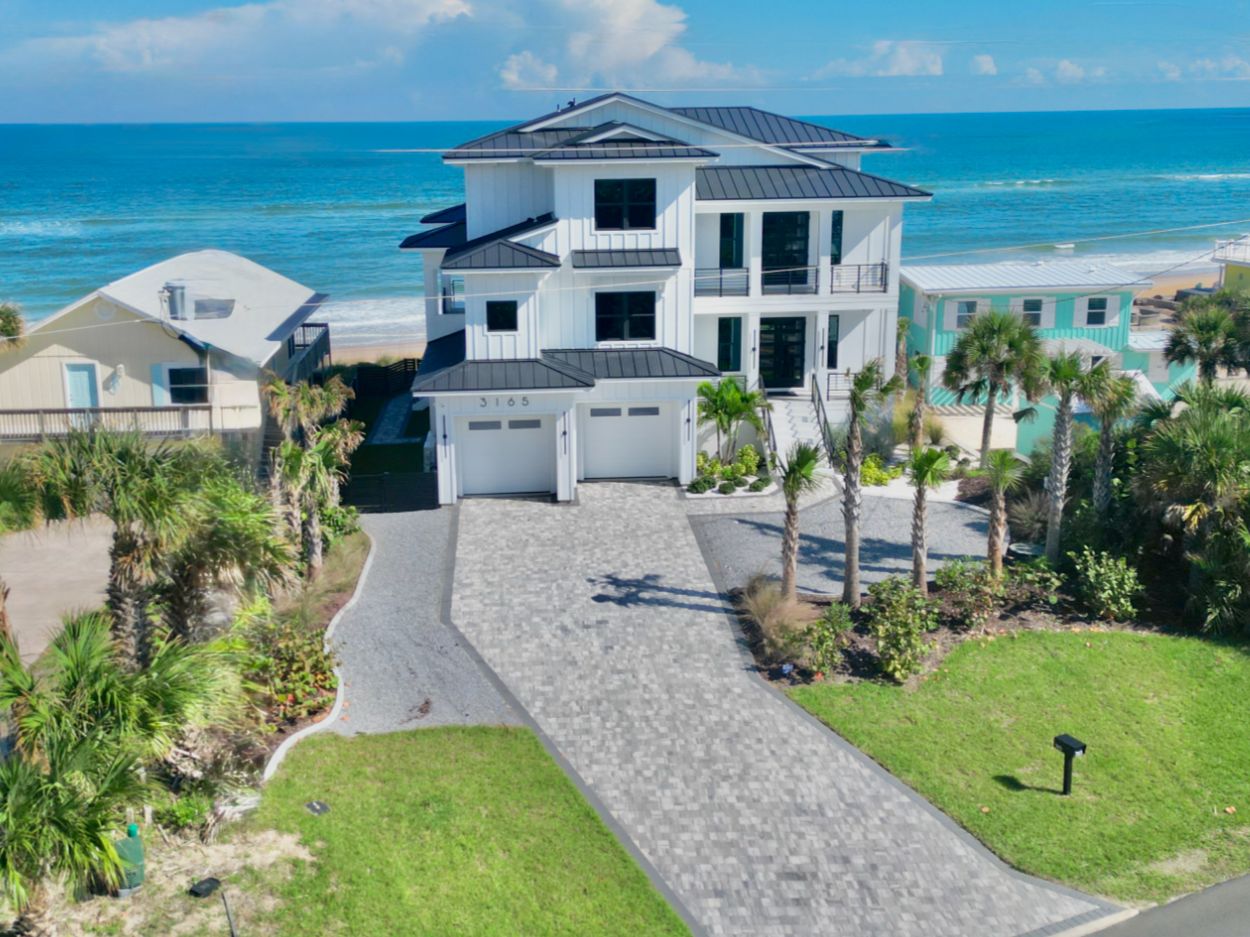 Newly built coastal home near the ocean in Flagler County, Florida
