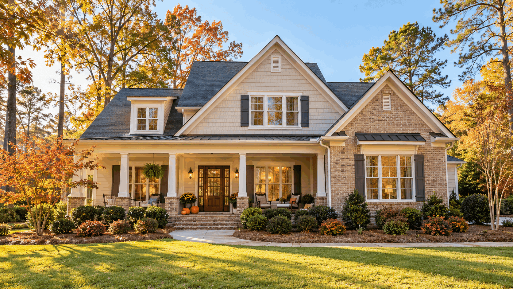 North Carolina home prepared for a fall real estate sale