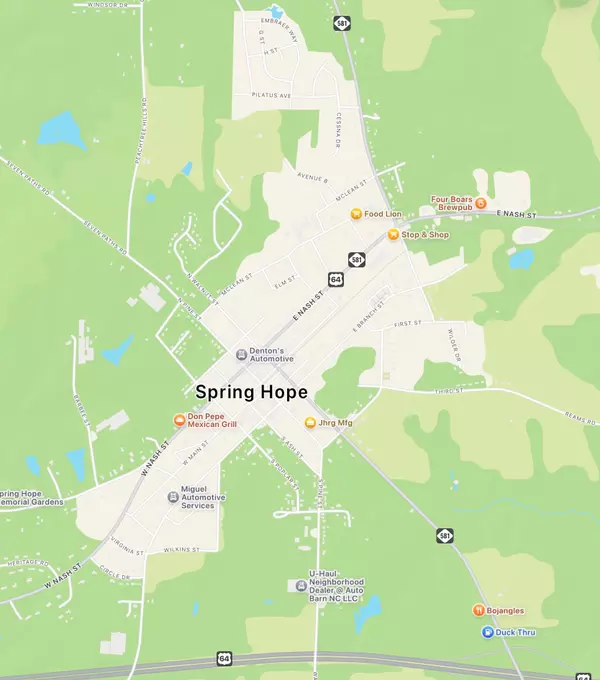 Spring Hope NC Map