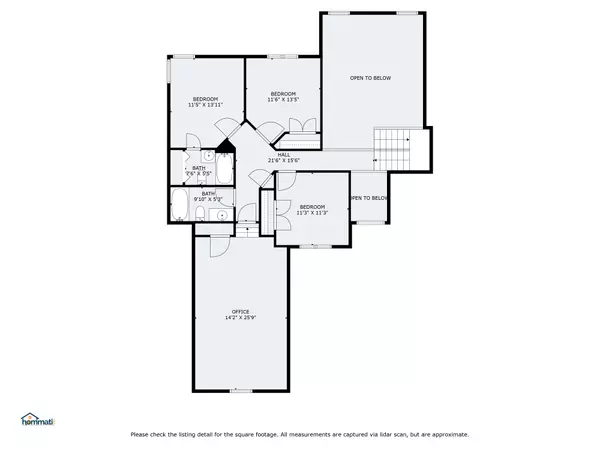 Second Floor Floorplan with Dimensions