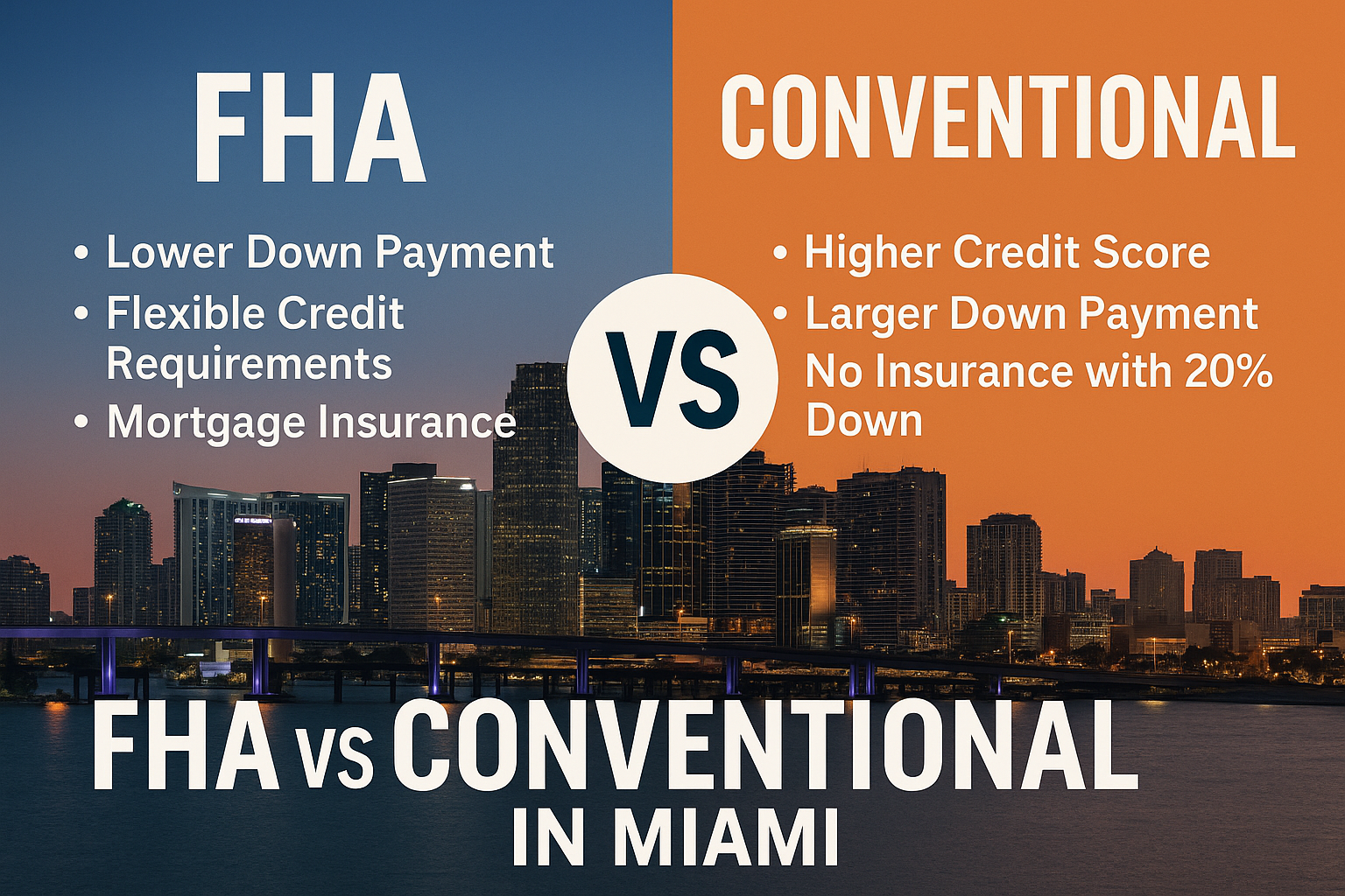 FHA vs Conventional in Miami: Which Home Loan is Right for You