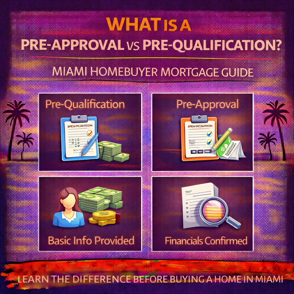 Pre‑Approval vs Pre‑Qualification: Miami Homebuyer Mortgage Guide
