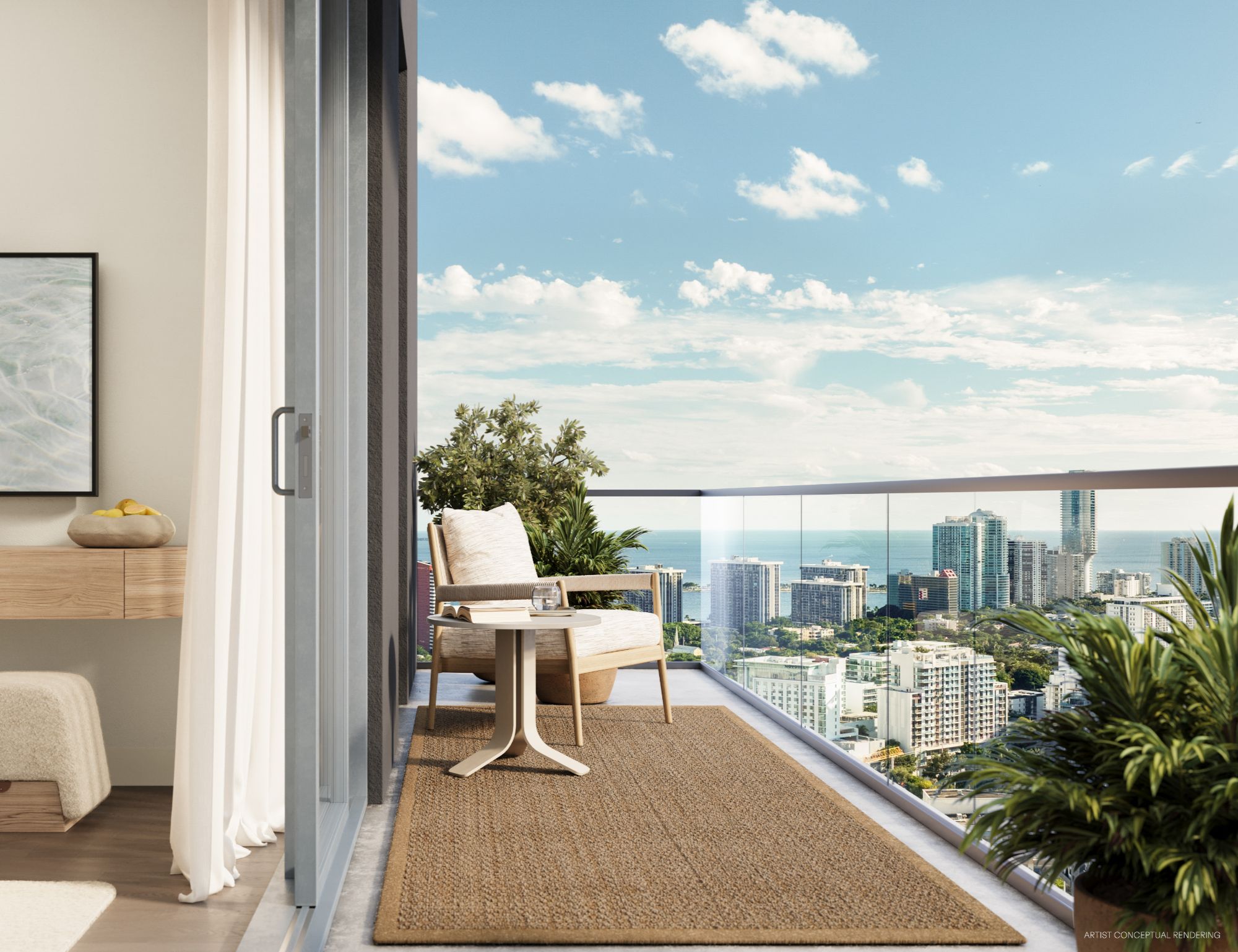 Primary bedroom design at House of Wellness Brickell featuring natural light and wellness architecture