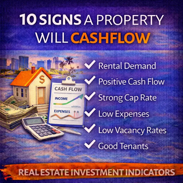 10 Signs a Property Will Cashflow Real Estate Investment Indicators,Sharon Colón