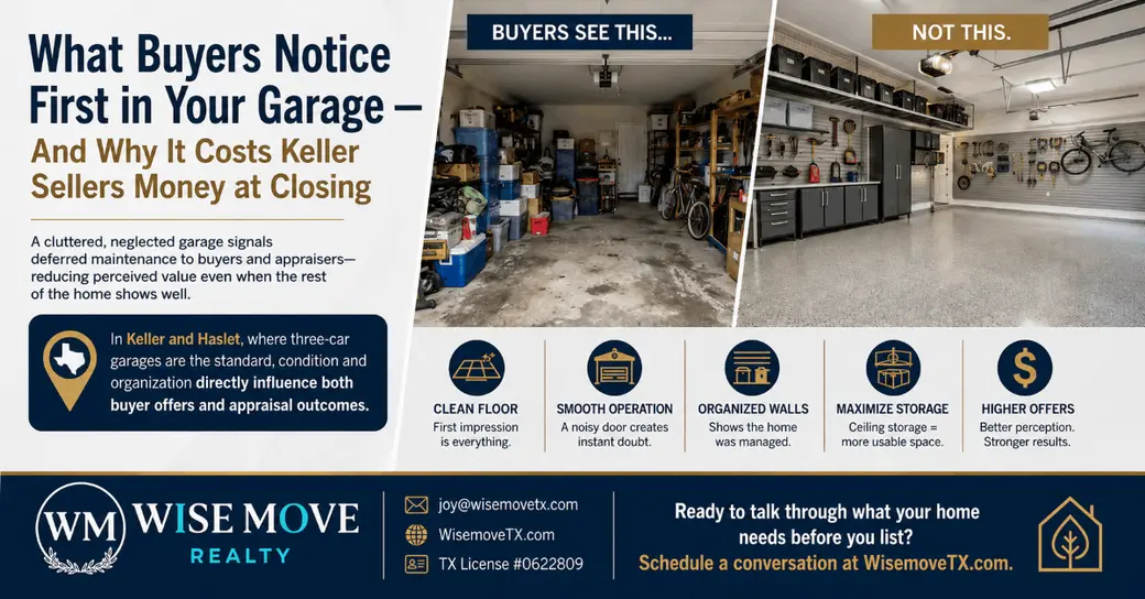 What Buyers Notice First in Your Garage — And Why It Costs Keller Sellers Money at Closing