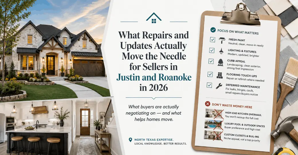 What Repairs and Updates Actually Move the Needle for Sellers in Justin and Roanoke in 2026