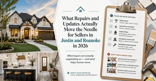 What Repairs and Updates Actually Move the Needle for Sellers in Justin and Roanoke in 2026