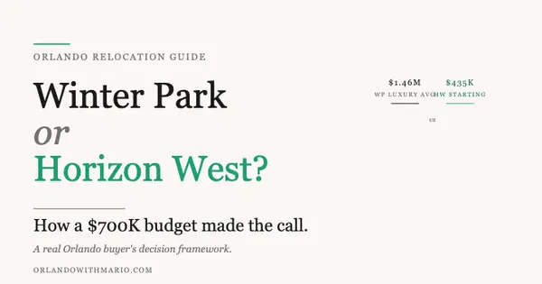 feature image of Winter Park vs Horizon West: How a Real Orlando Buyer Made the Call in 2026