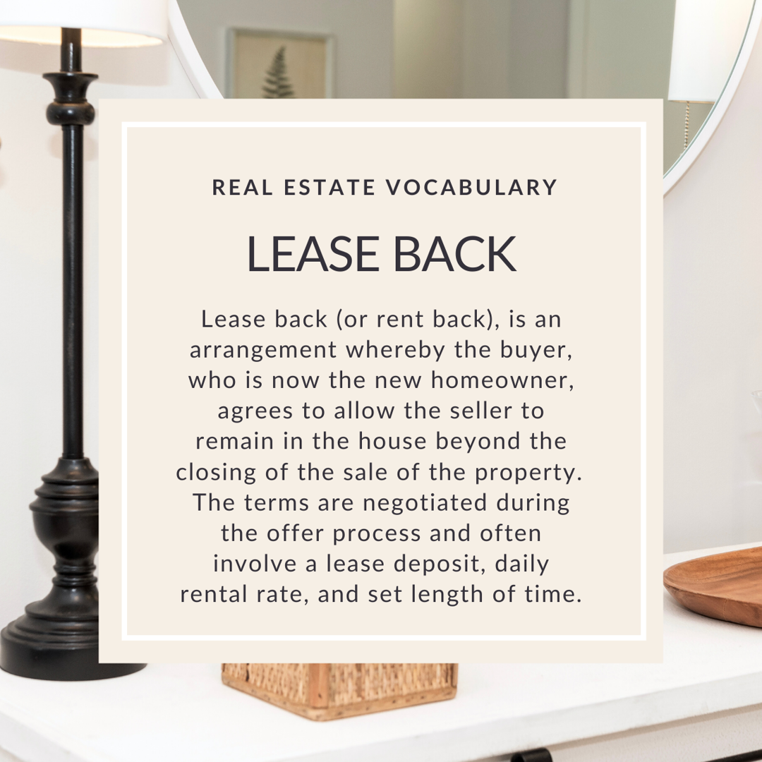 Real Estate Vocabulary- leaseback
