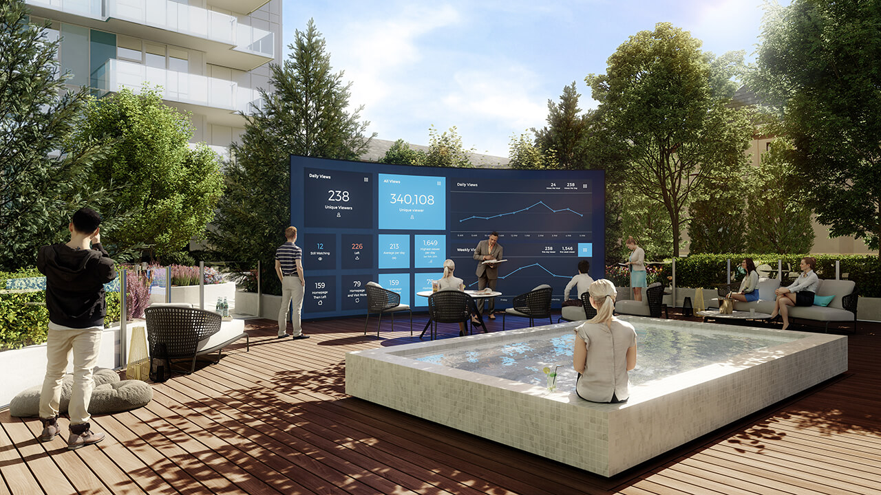 Park George indoor pool amenity included with resident access