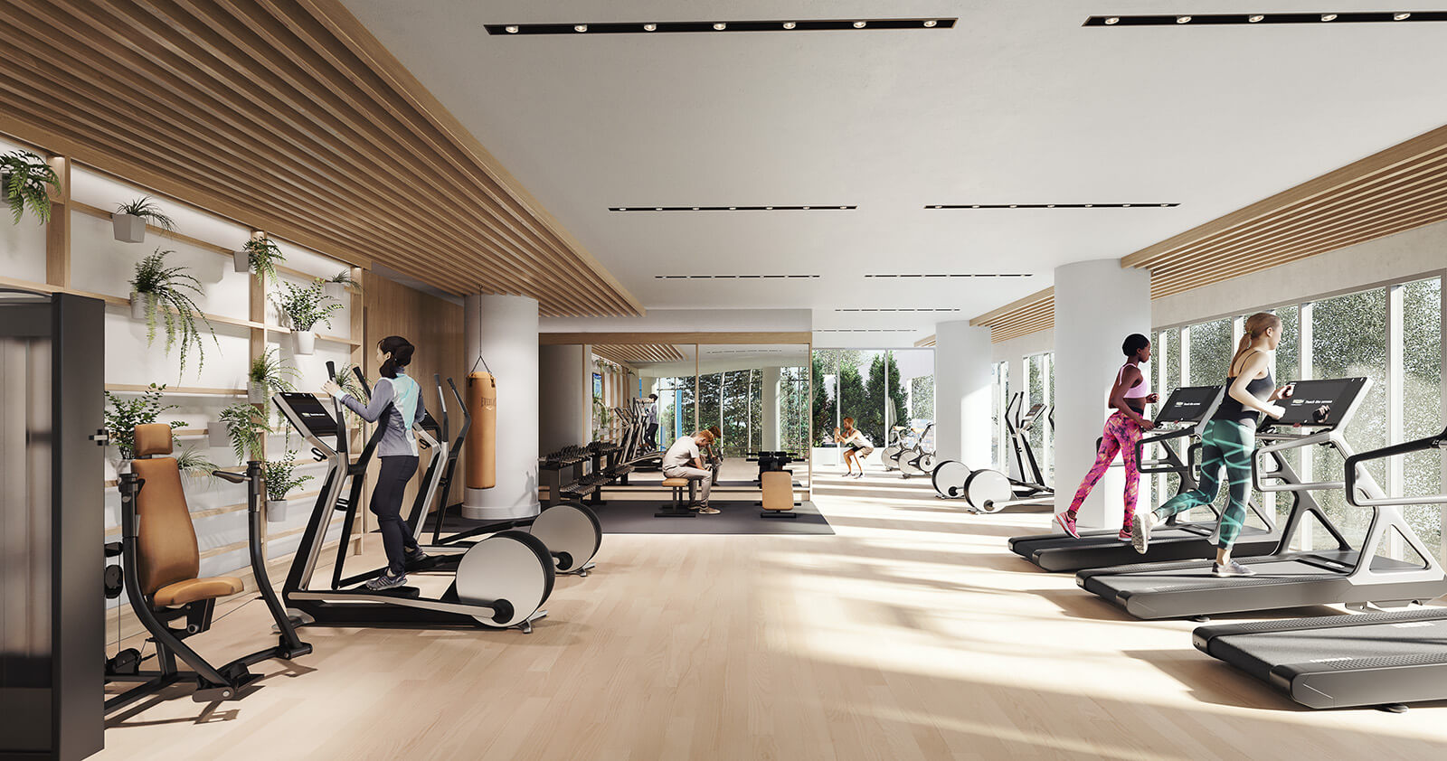 Park George fitness centre amenity space, part of the included resident offering