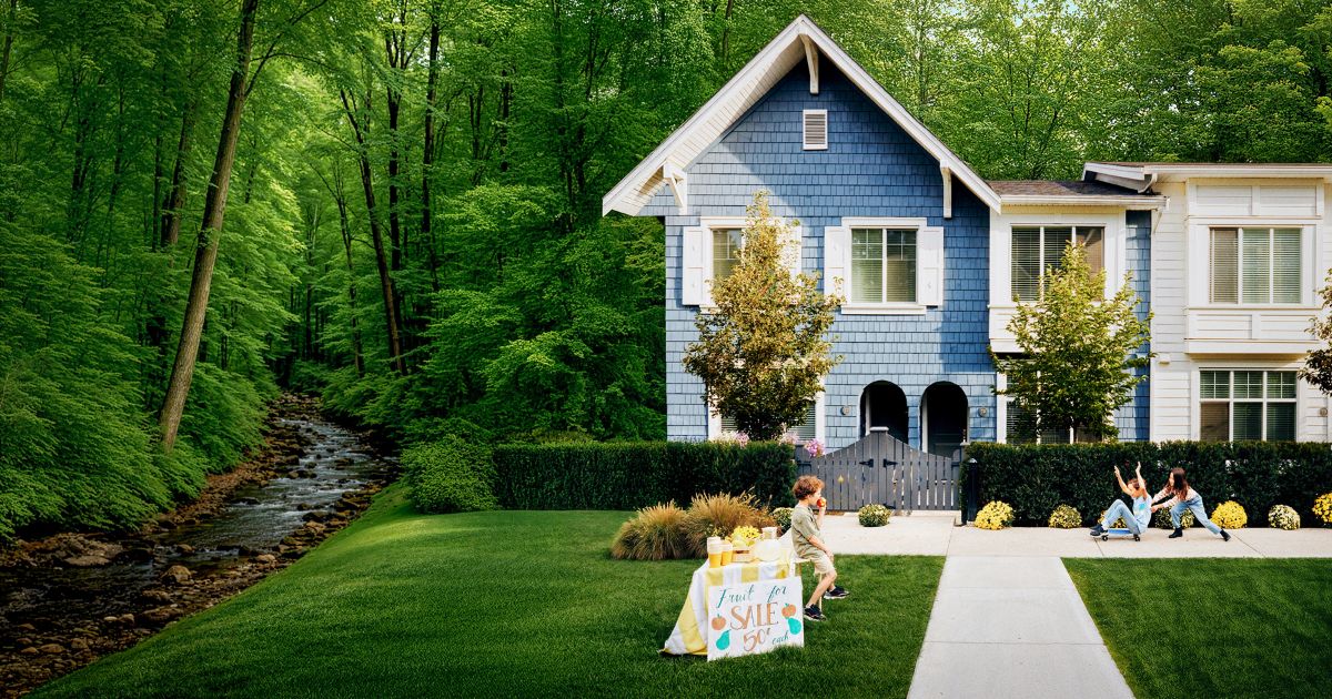 QUEENS Forest Hills Surrey townhome exterior render by Dawson + Sawyer in Bear Creek