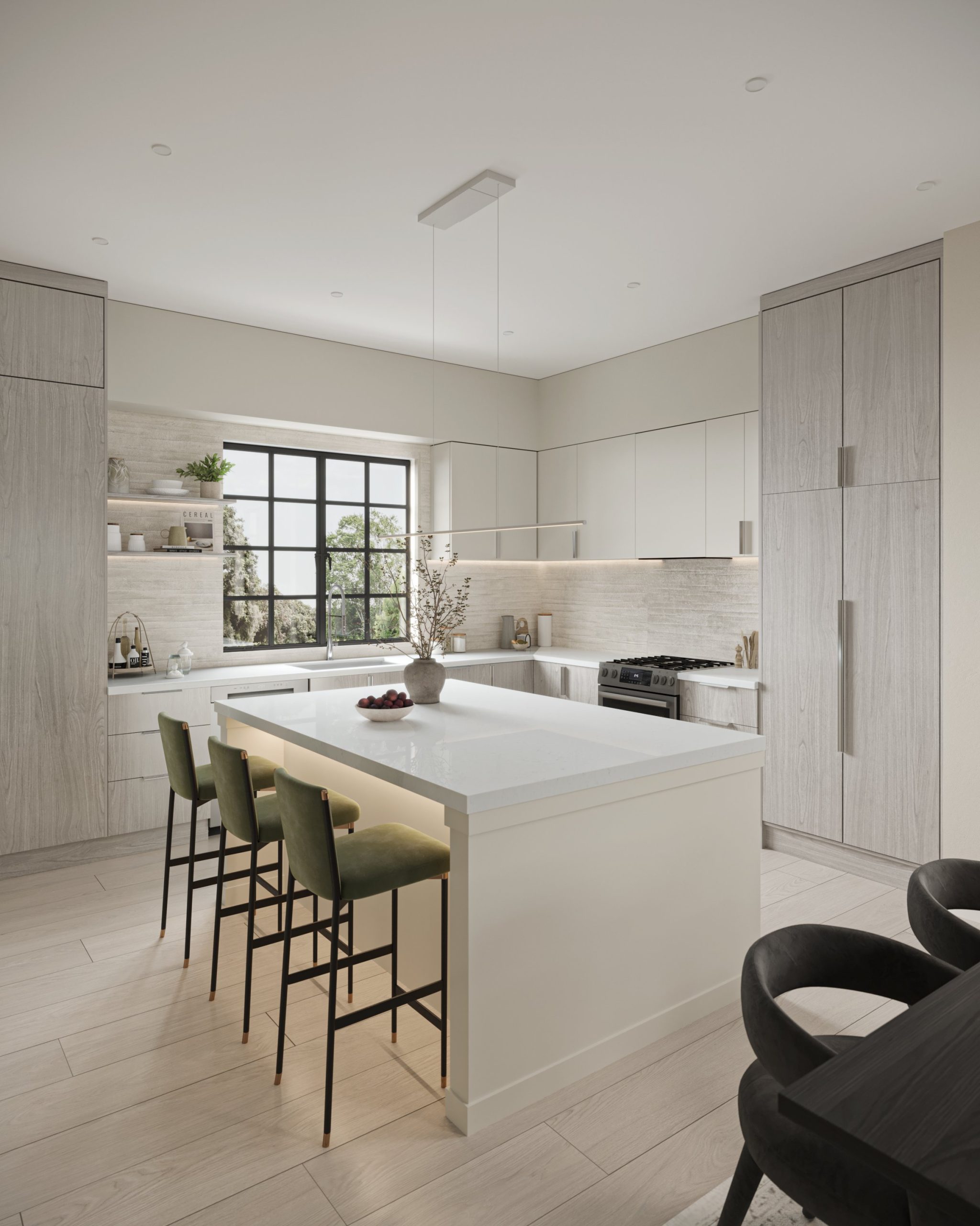 Bromley Townhomes kitchen by Leone Homes in Brookswood, Langley