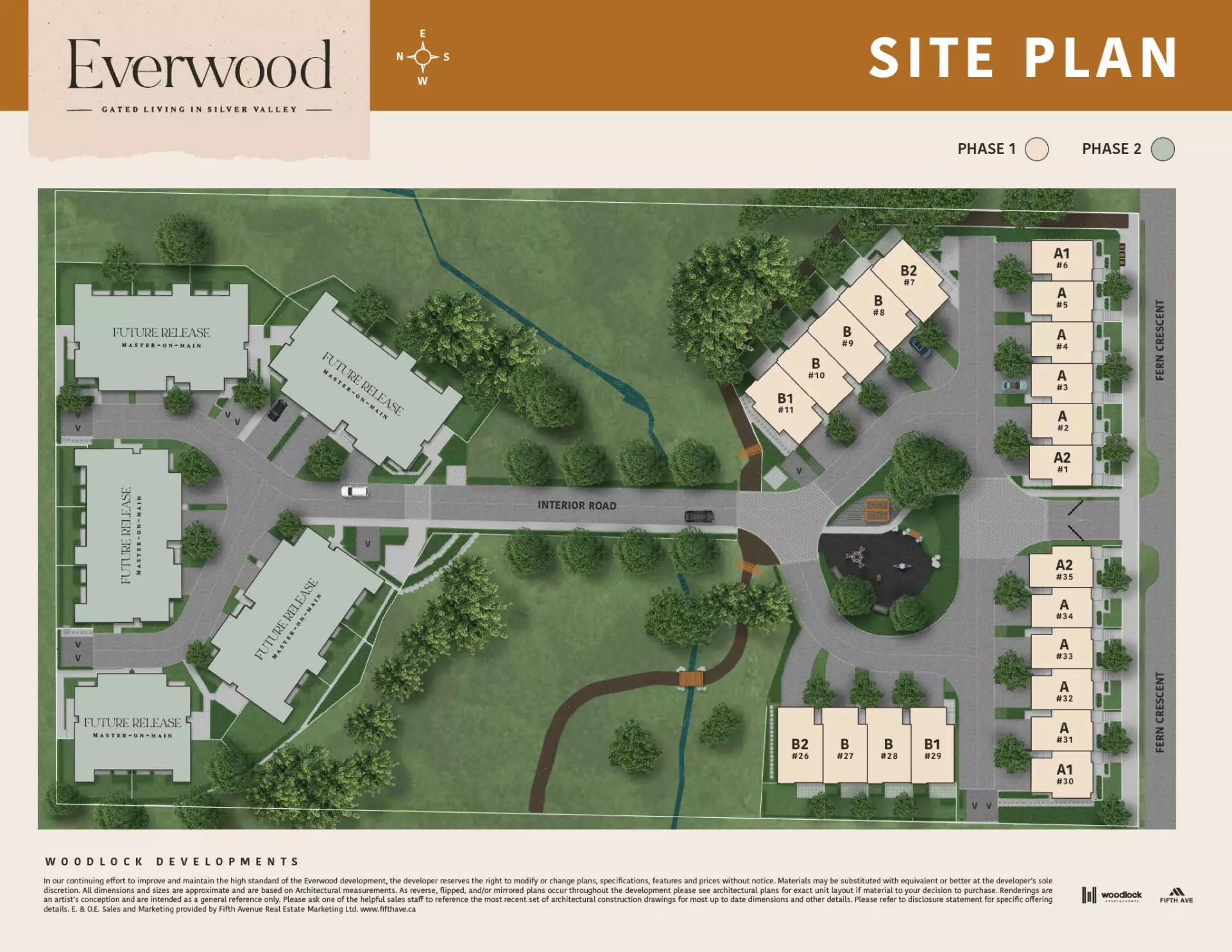 Everwood Maple Ridge Site Plan, 35 townhomes across 9 buildings