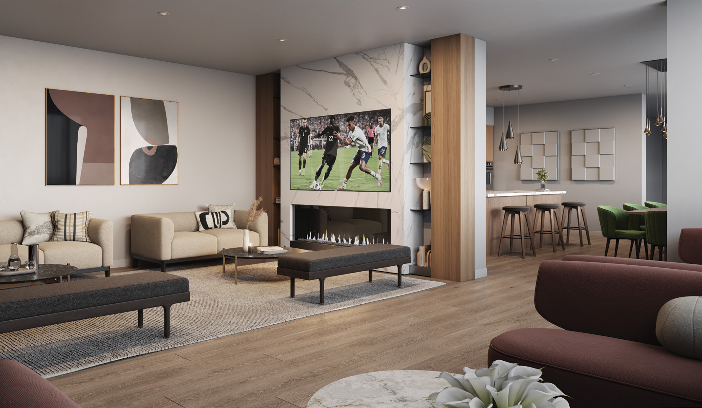 Azure Grove amenity space rendering