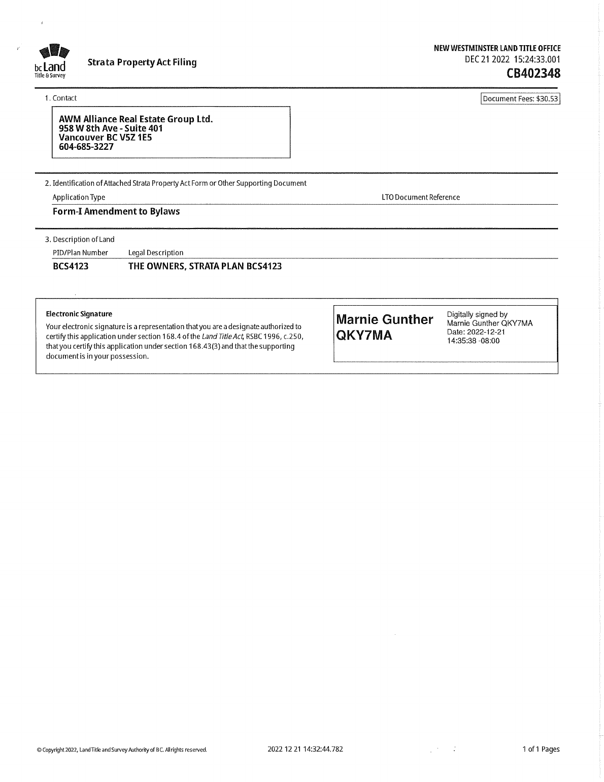 Sample Strata Bylaws