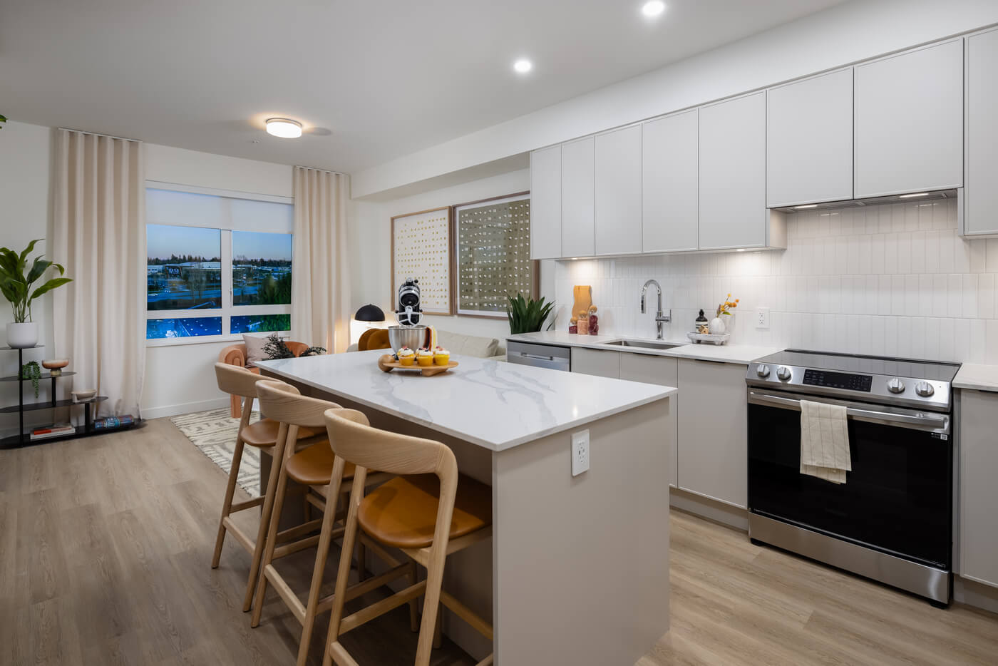 Jericho Park open kitchen living room render