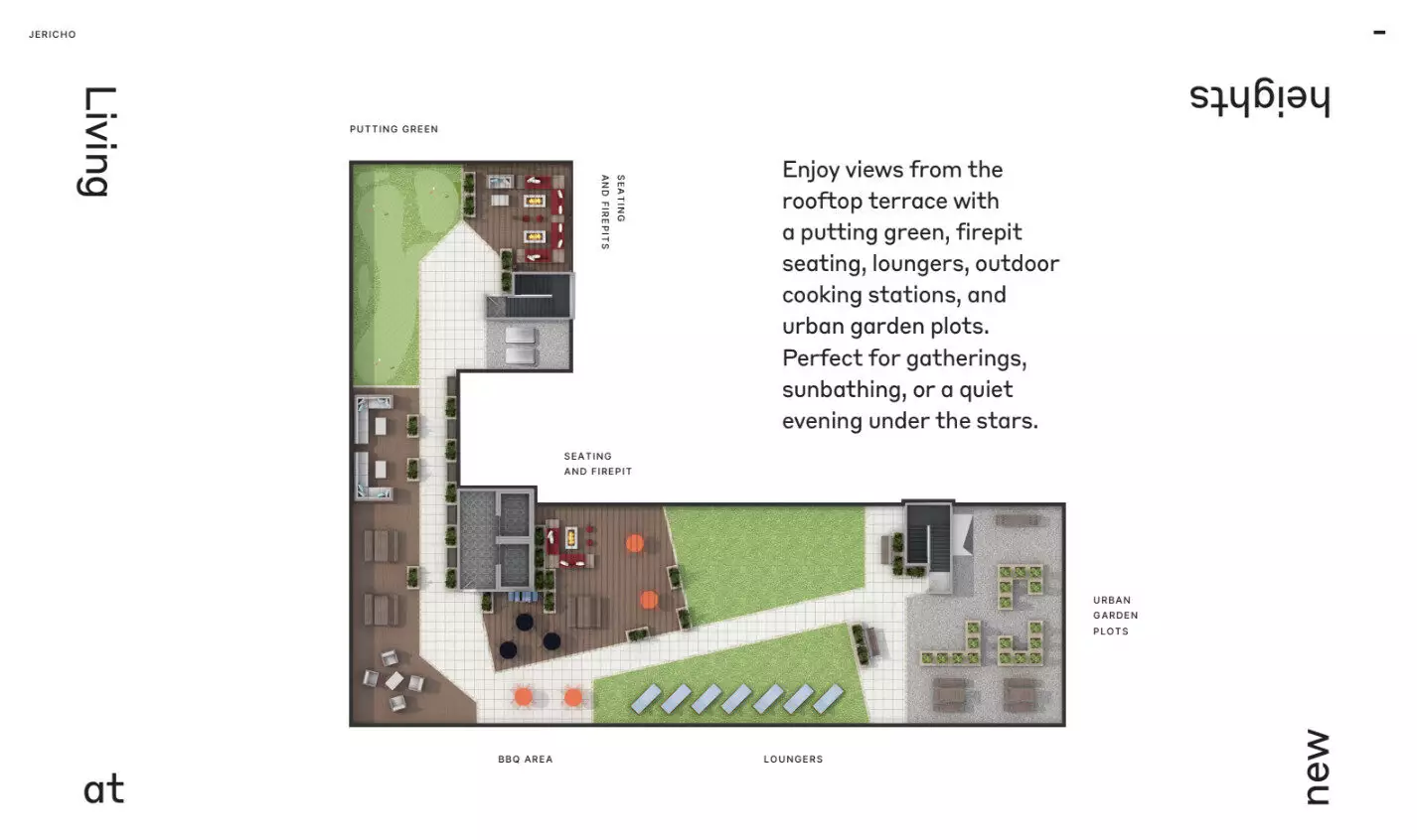 Jericho Park rooftop terrace plan