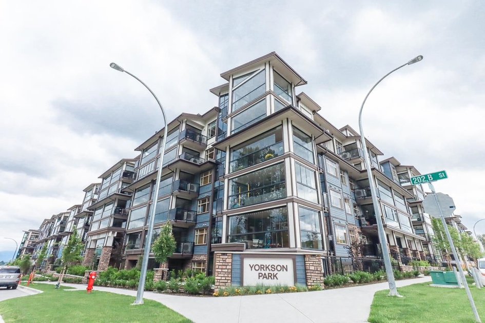 Yorkson Park by Quadra Homes in Willoughby, exterior view of the multi-section condo development