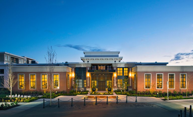 Union Park by Polygon Homes in Willoughby, the Union Club community centre exterior with red brickwork
