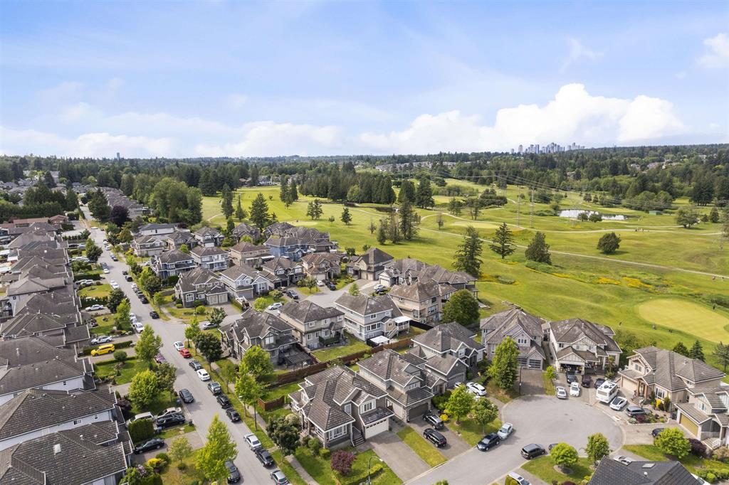 Drone aerial of mature green canopy over East Newton residential streets, showing the established suburban character