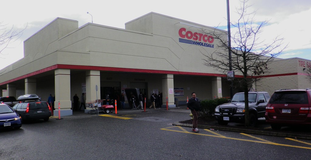 Costco at 152 Street & 64 Avenue, the busiest big-box anchor on the east edge of Newton