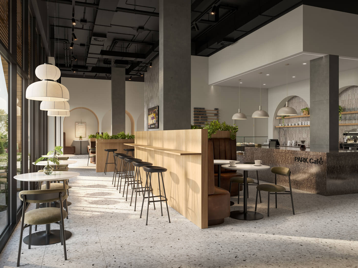 A Willoughby cafe interior, representative of the new restaurant footprint inside the master-planned communities
