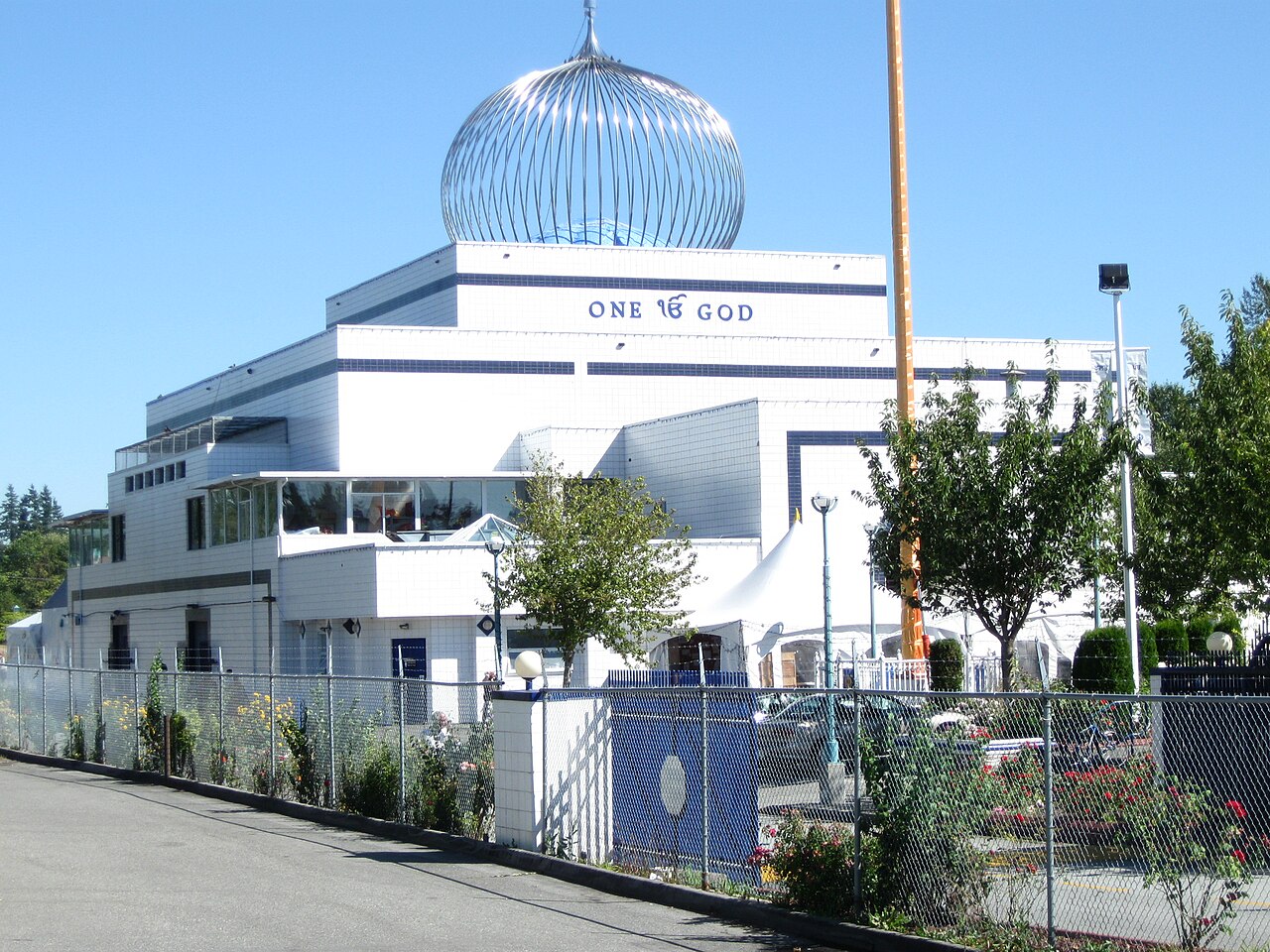 Guru Nanak Sikh Gurdwara on Scott Road, the cultural anchor for Newton's South Asian community & one of the largest gurdwaras in the Lower Mainland