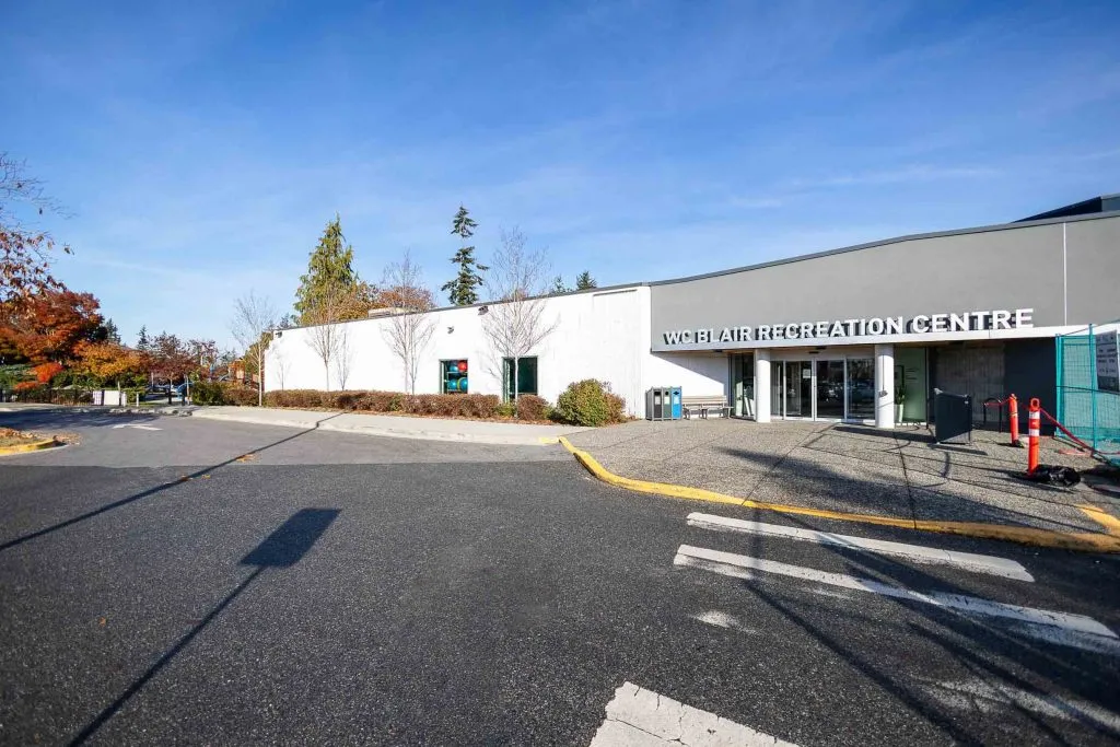 WC Blair Recreation Centre in Murrayville, with the wave pool, hot tub, & climbing wall