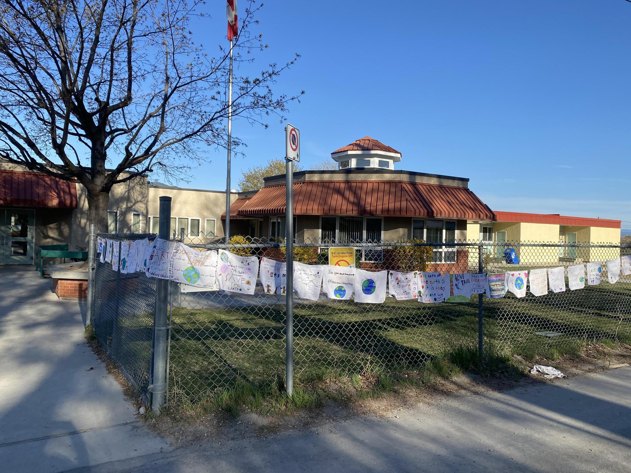 Uplands Elementary School in Brookswood, one of the public elementary schools serving the community