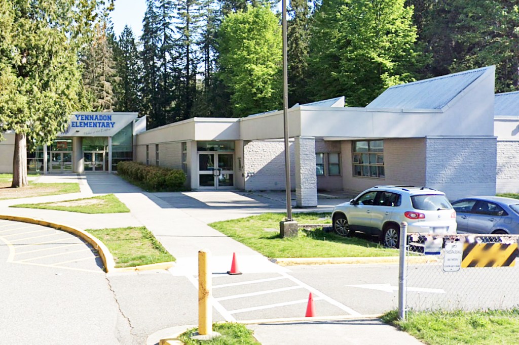 Yennadon Elementary, the catchment school for the western & central rural blocks of North Maple Ridge