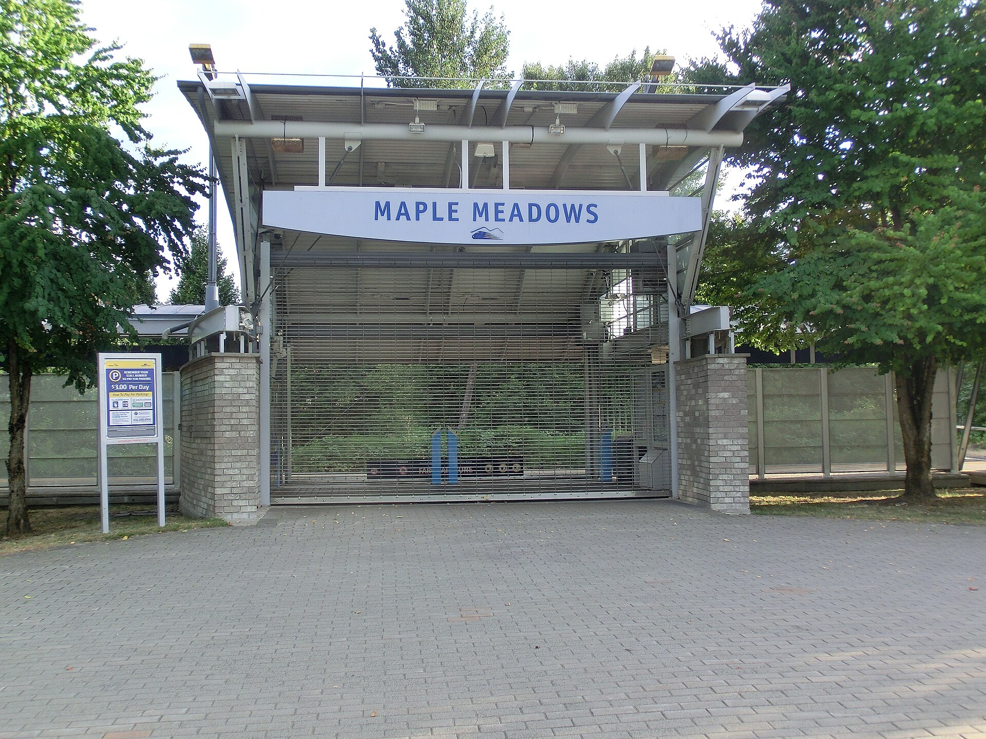 Maple Meadows Station, the West Coast Express commuter rail stop in central Maple Ridge