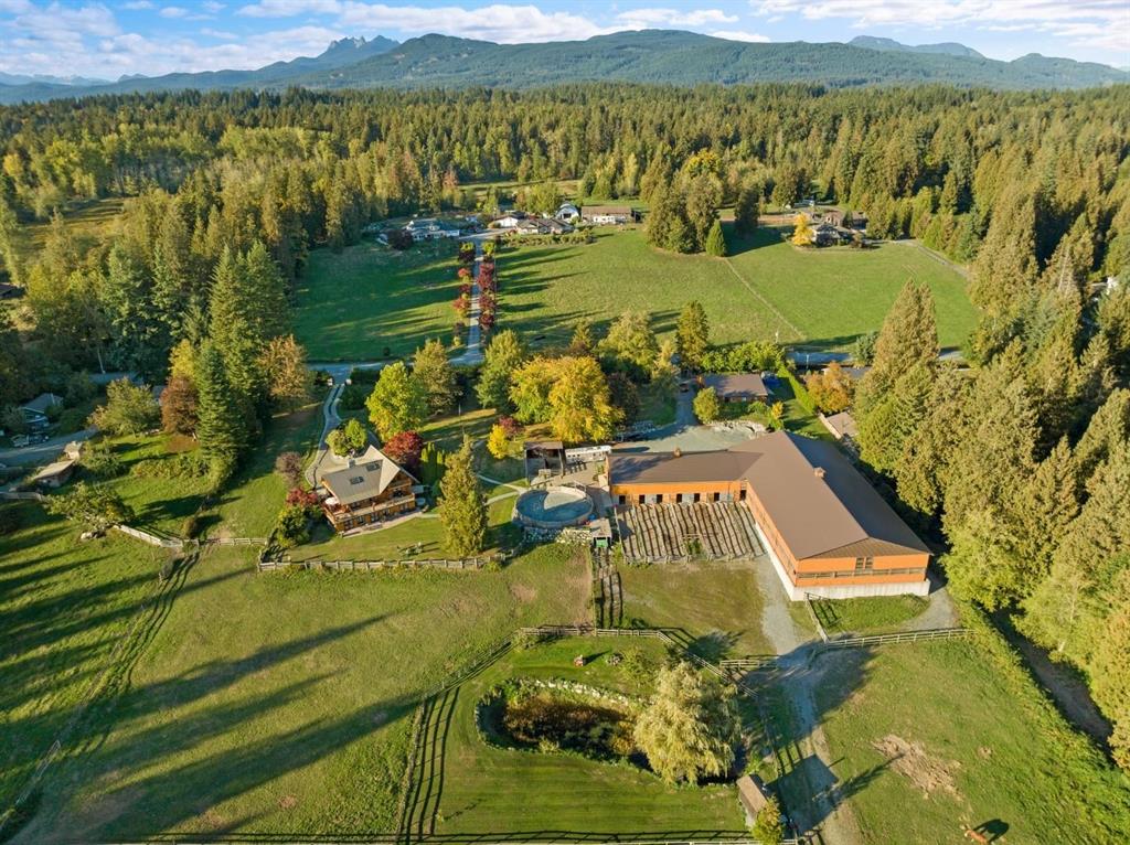 Sprawling Whonnock legacy acreage estate with paddocks, outbuildings, & Golden Ears mountain backdrop
