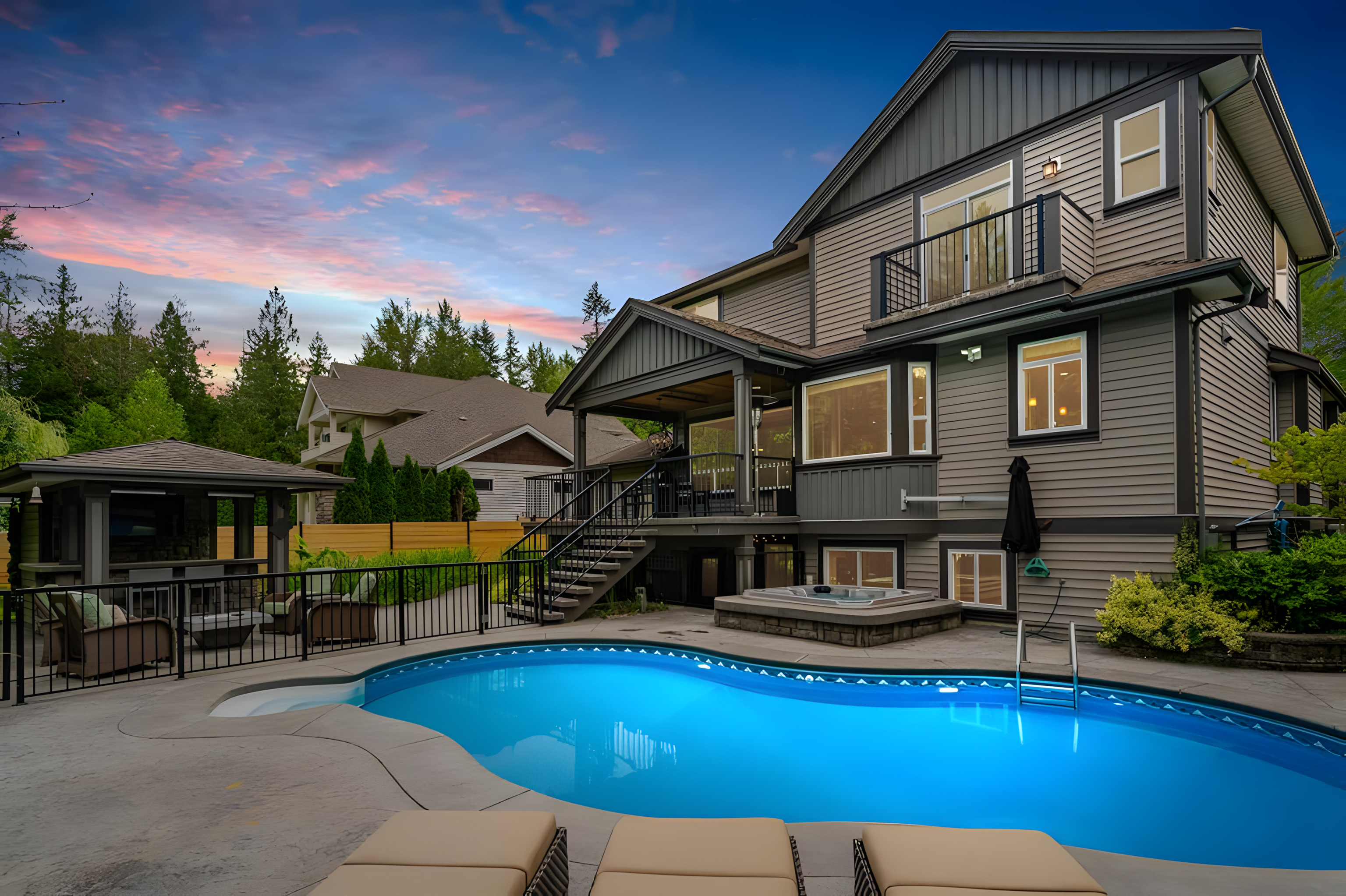Cottonwood detached home with backyard pool