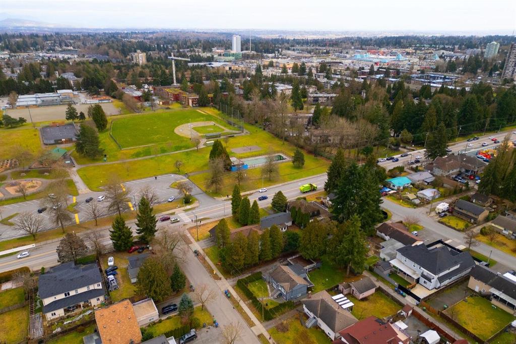 Guildford neighbourhood aerial view Surrey BC