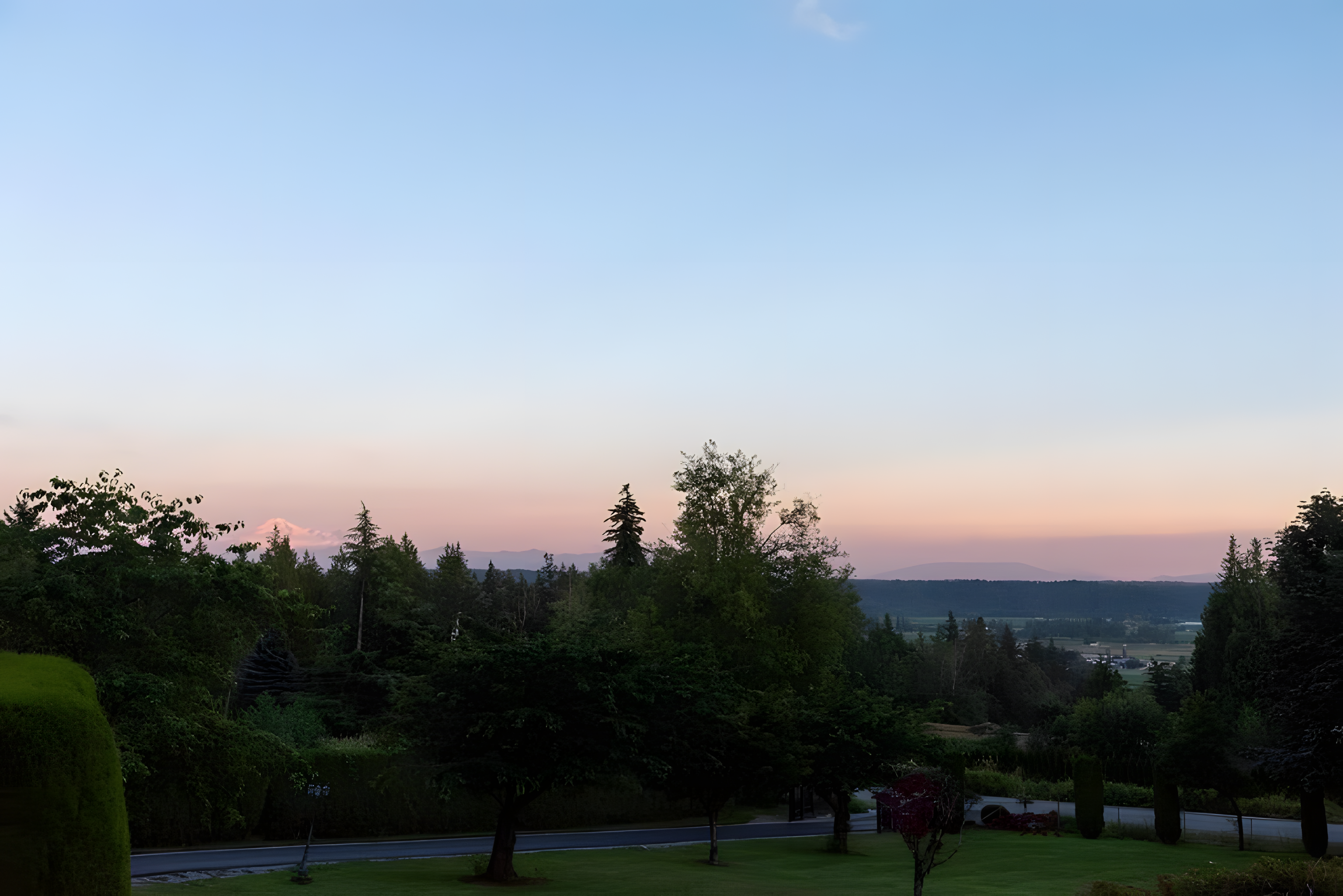Mountain & Fraser Valley view from a Thornhill ridge property