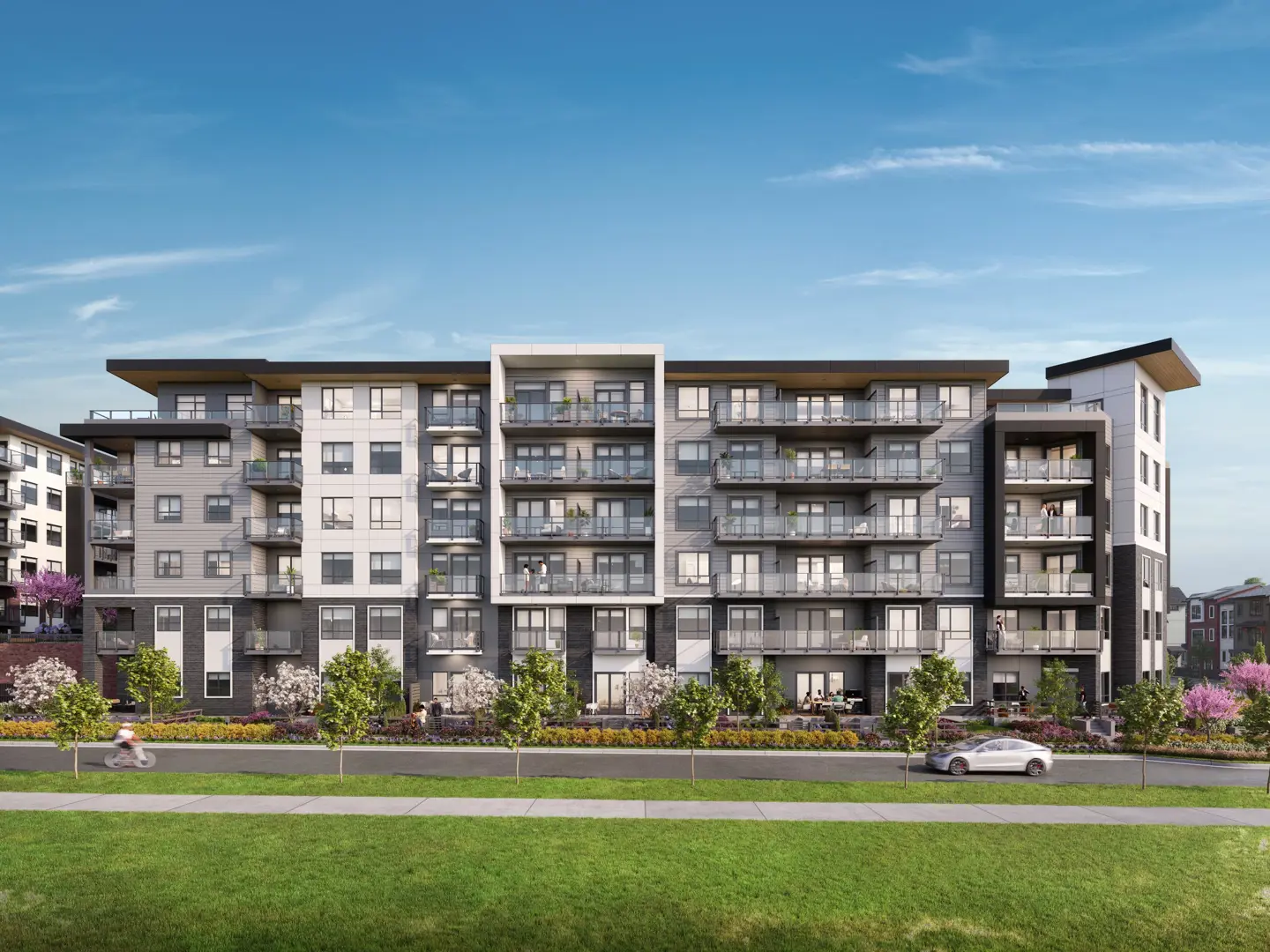 Exterior rendering of Eden, a pre-sale condo development by Zenterra Developments in Langley BC