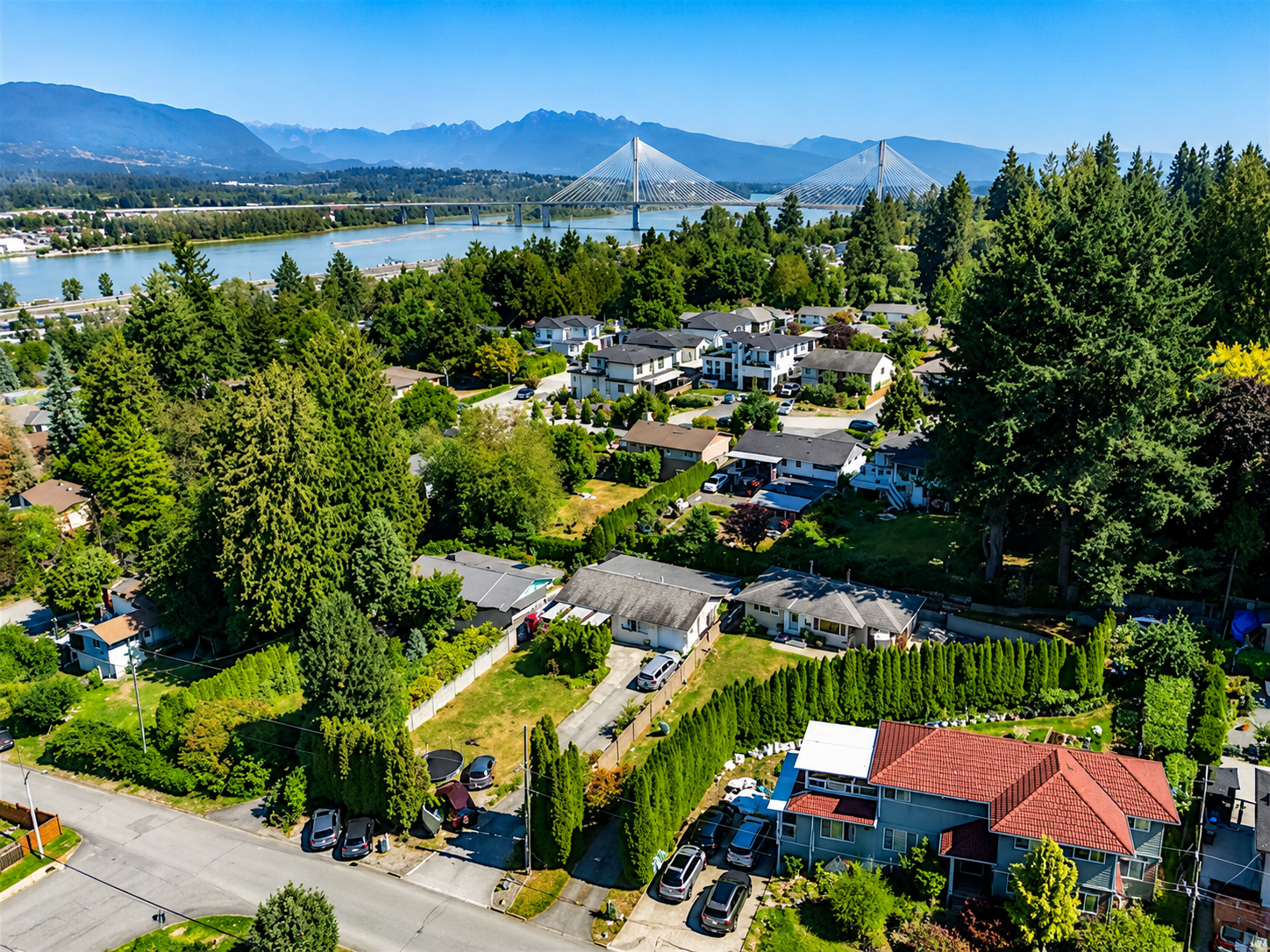 Bolivar Heights aerial residential streets