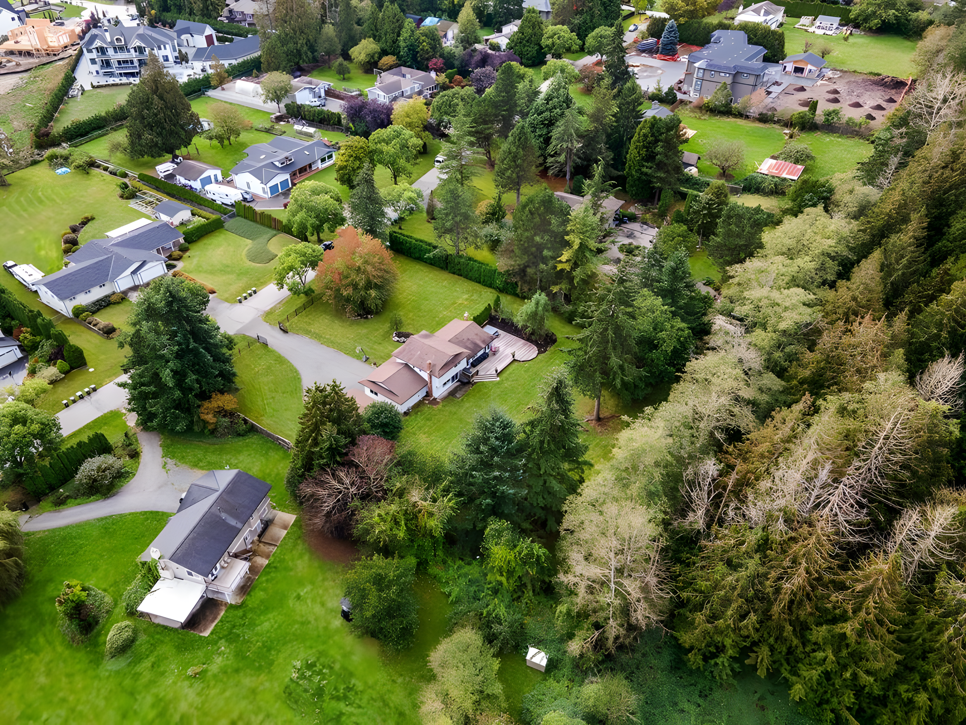 Hazelmere rural roads drone view