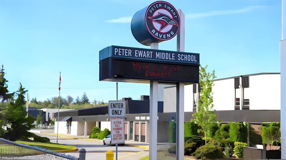 Peter Ewart Middle School in Willoughby, Langley