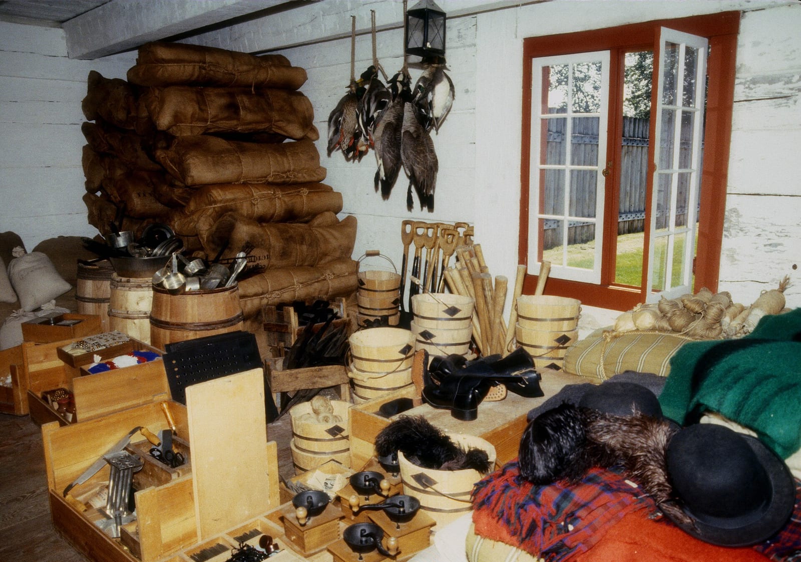 Inside a trade store at the Fort Langley National Historic Site