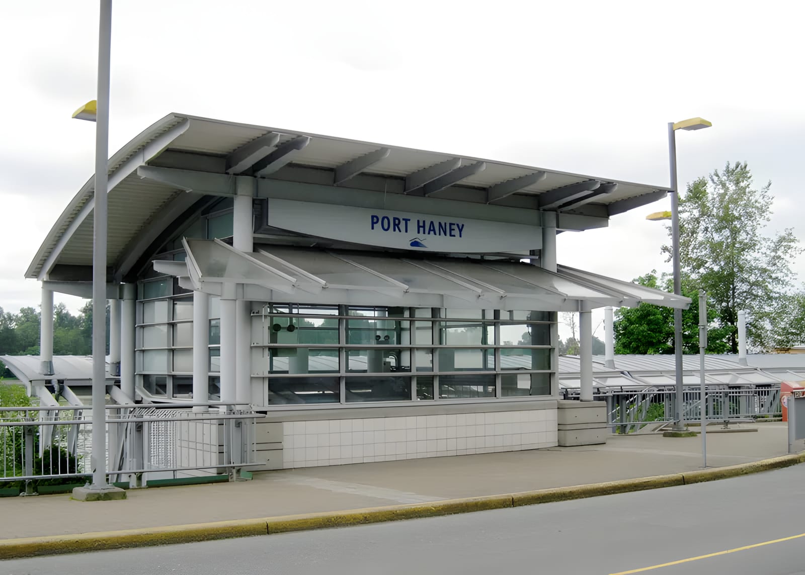 The West Coast Express Port Haney station building in Maple Ridge