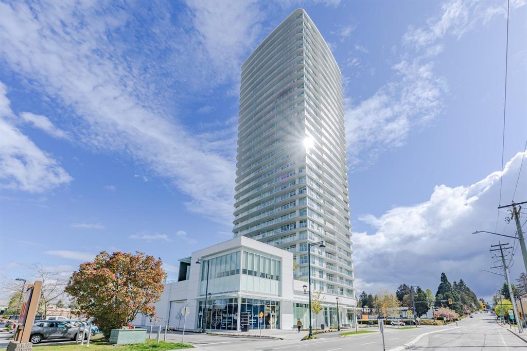 Condo towers at street level in Whalley, Surrey City Centre