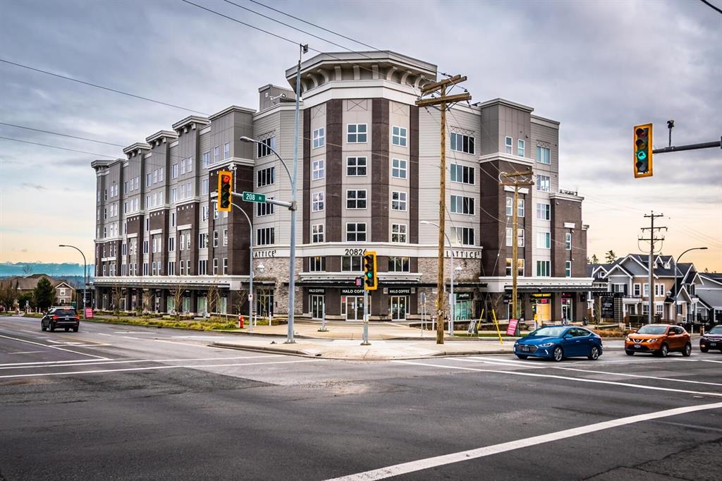 A 6-storey condo building at an intersection in the Township of Langley