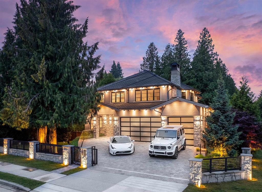 Detached home at dusk in Elgin Chantrell, South Surrey