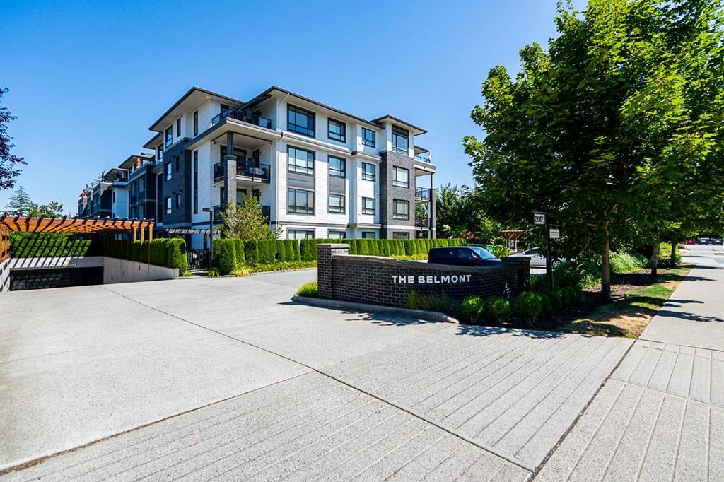 The entrance to a 4-storey condo building in Murrayville, Langley