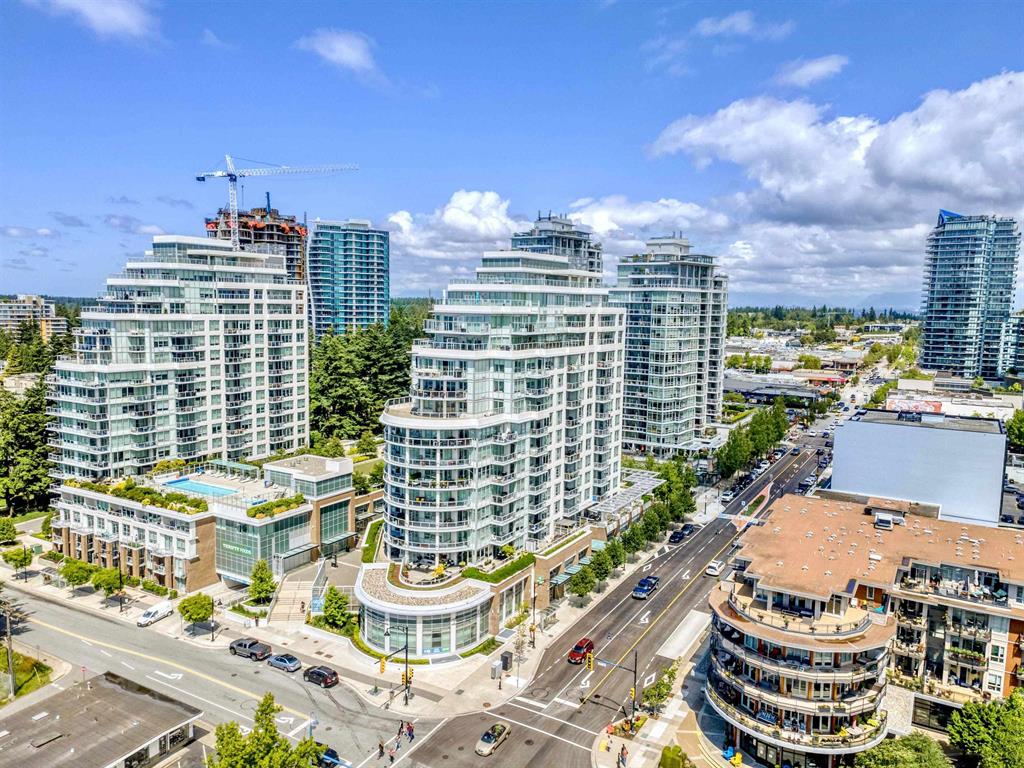 Aerial view of condo towers in White Rock